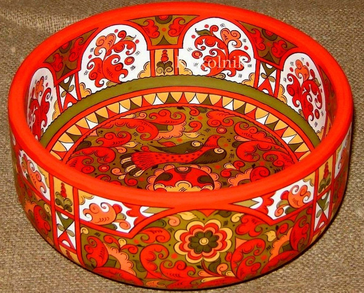 Борецкая роспись по дереву элементы