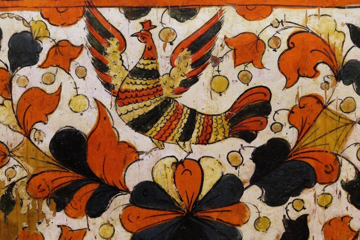 Северодвинская роспись птица Сирин