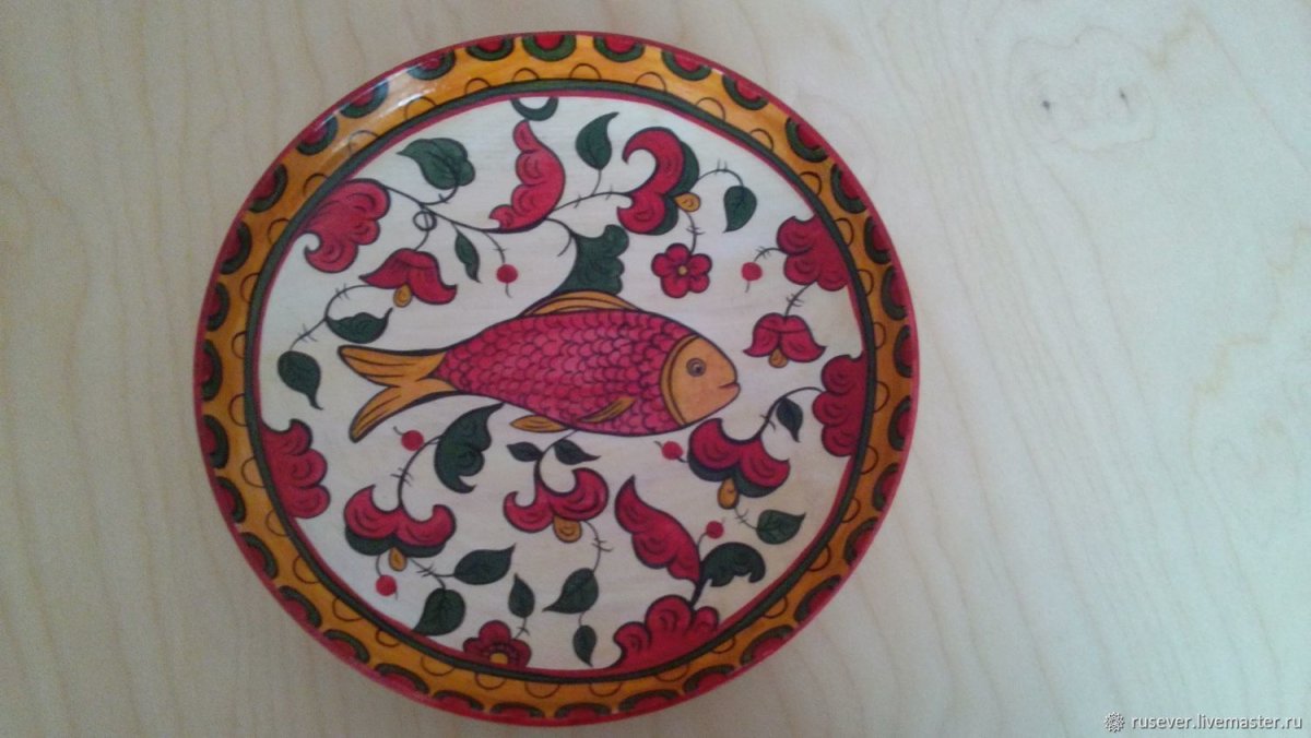 Пермогорская роспись петушок