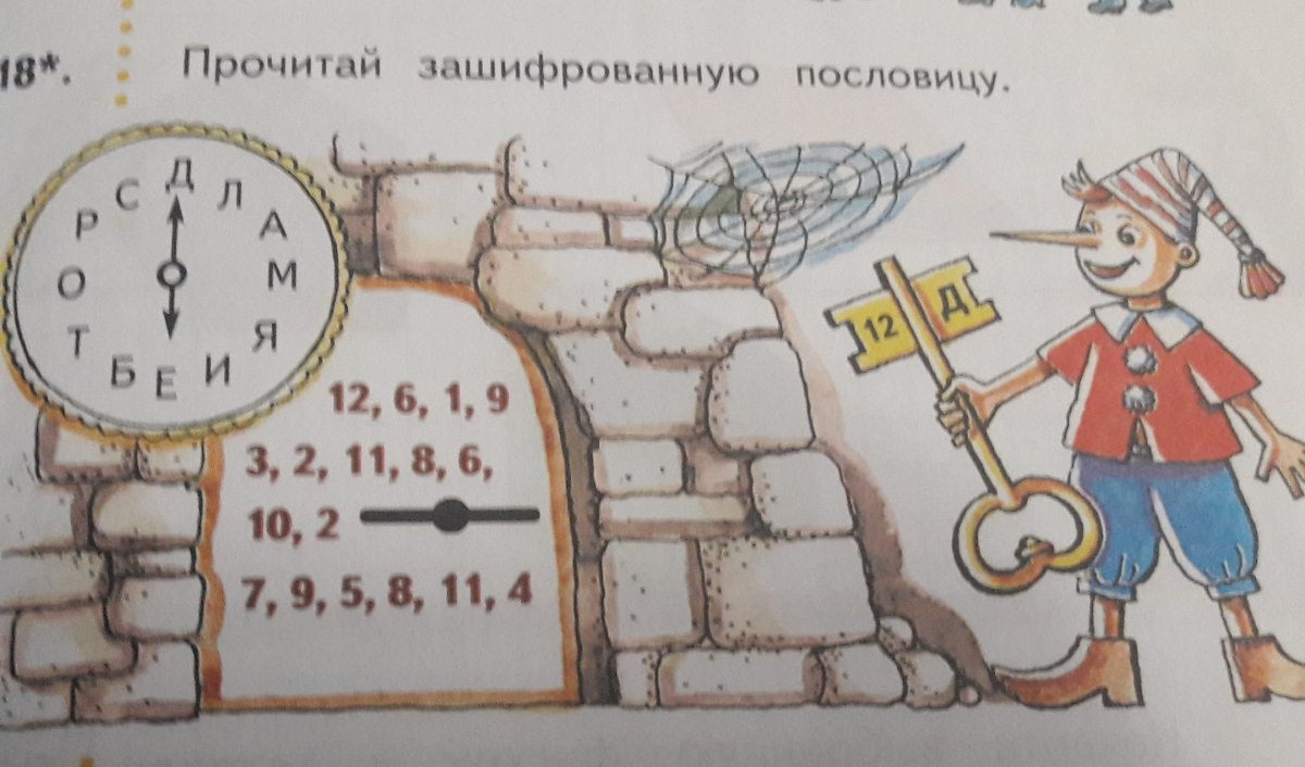 Прочитай зашифрованную пословицу математика 2 класс