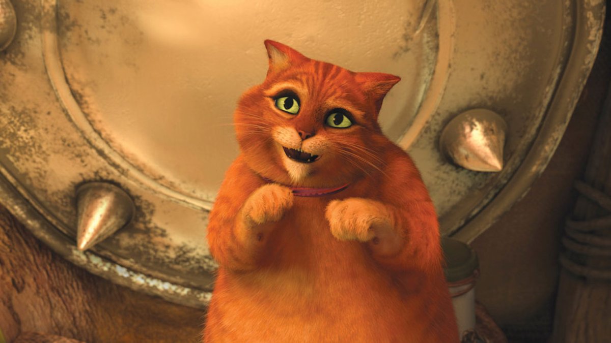 Кот в сапогах Шрек глаза