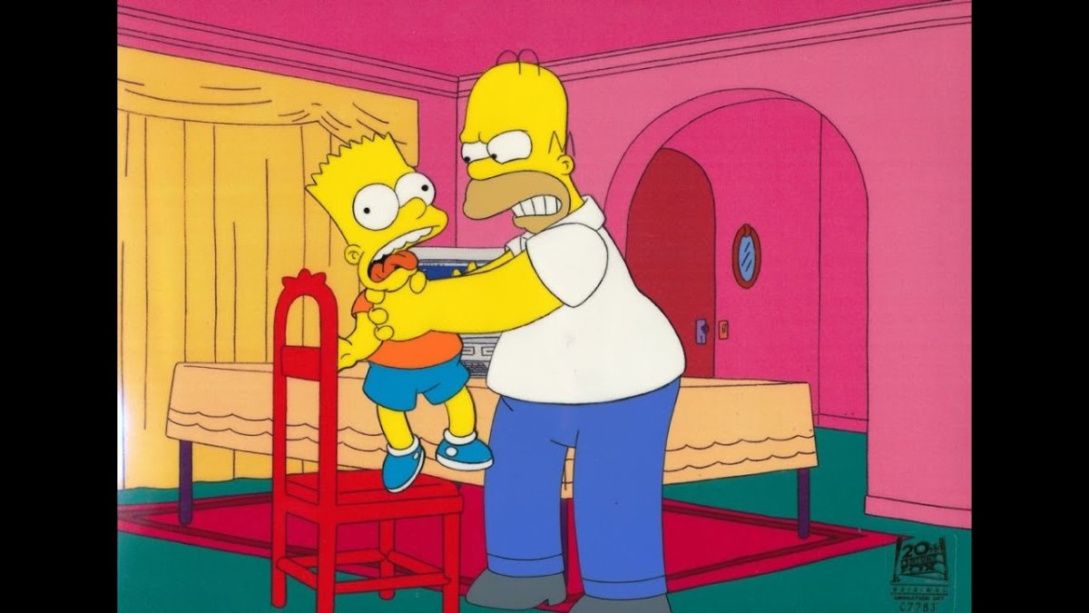 Симпсоны гомер душит Барта