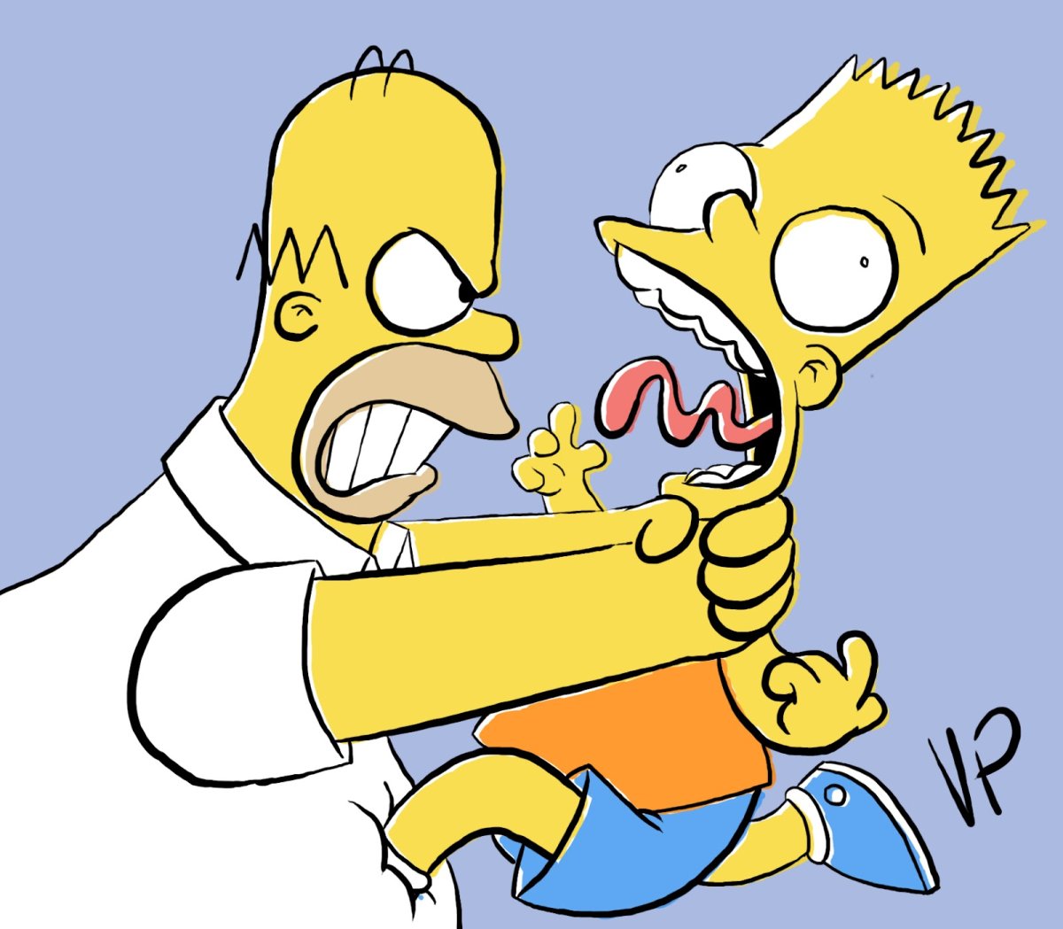 Гифка гомер душит Барта