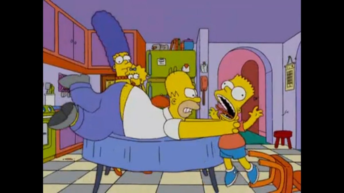 Барт и Лиза душат друг друга