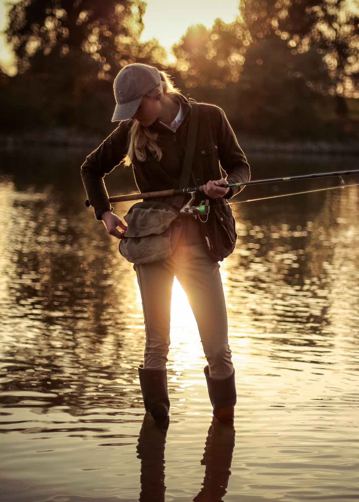 Девушка со спиннингом