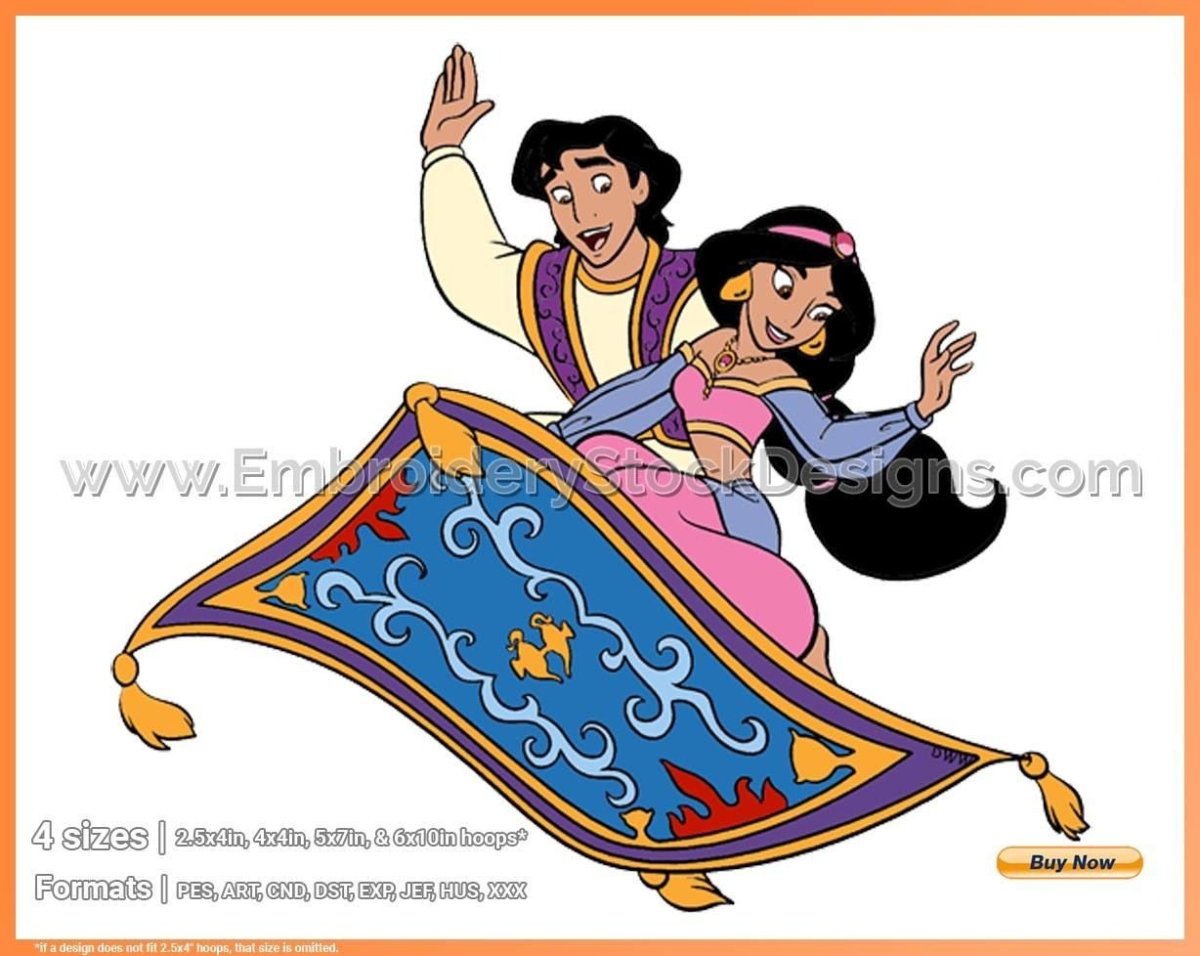 Алладин и Жасмин на ковре самолете