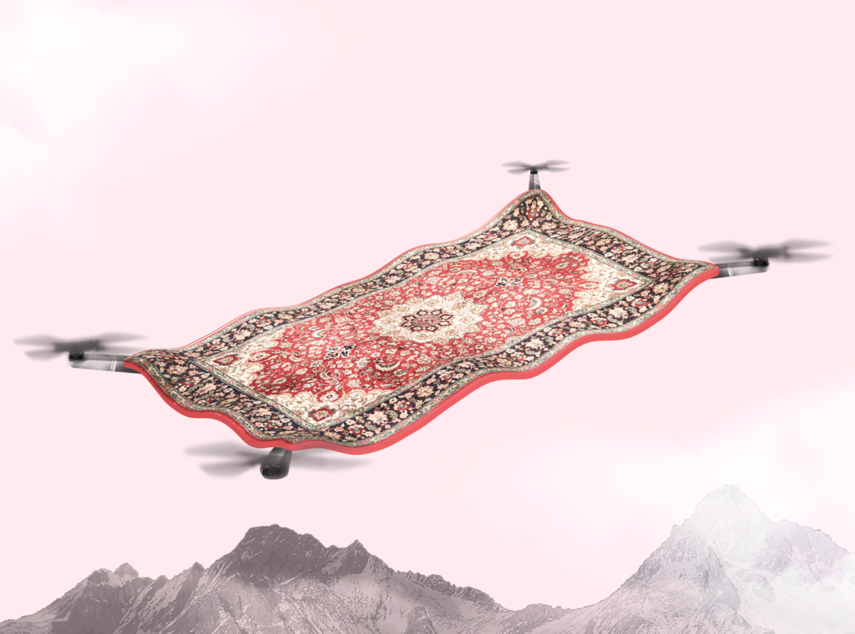 Дети на ковре самолете