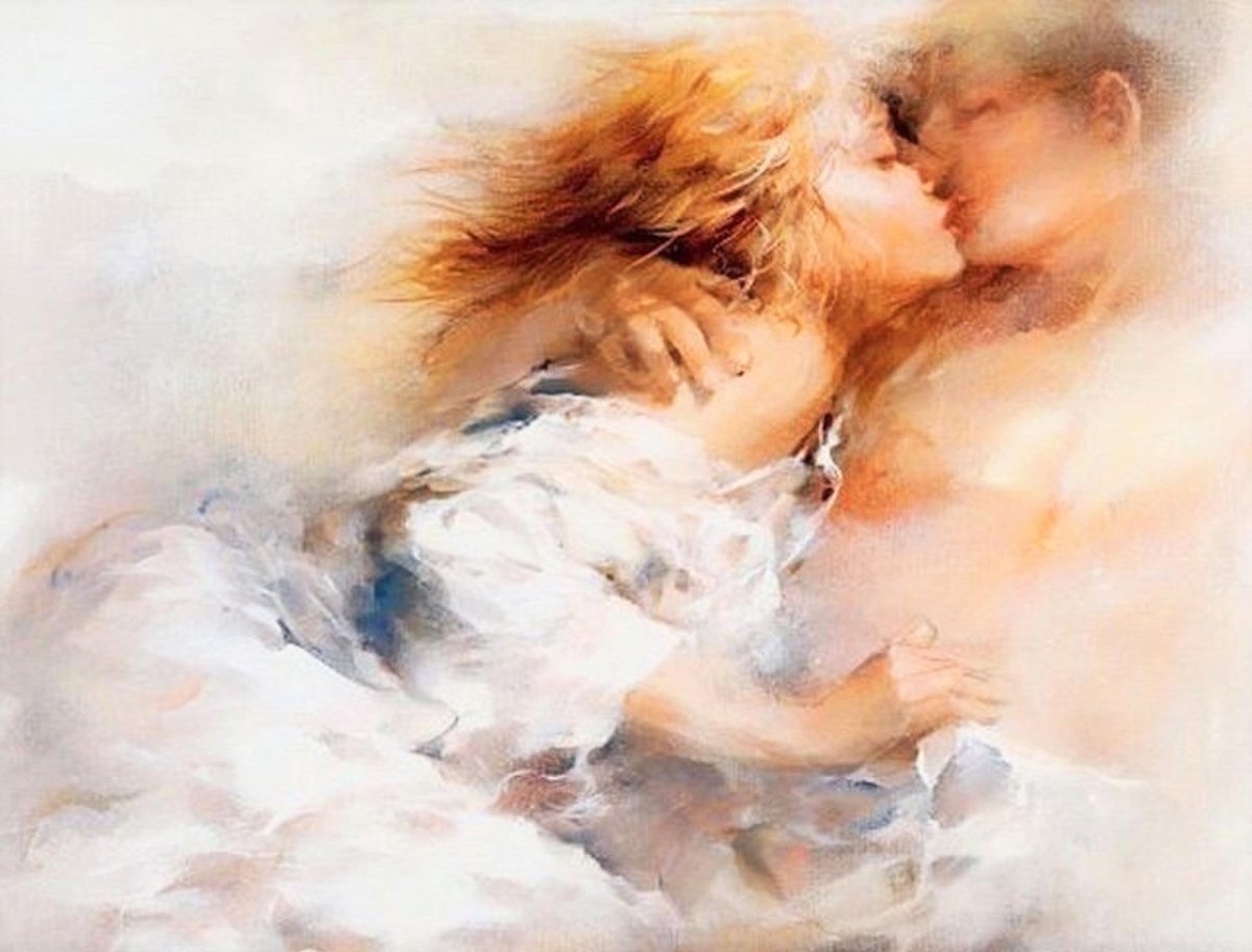 Художник Willem Haenraets картины влюбленные