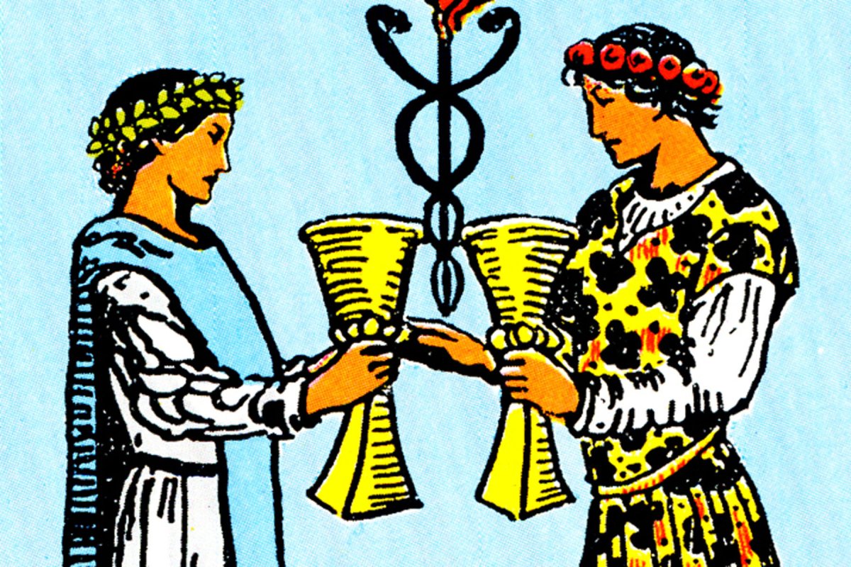 Карта Таро двойка кубков