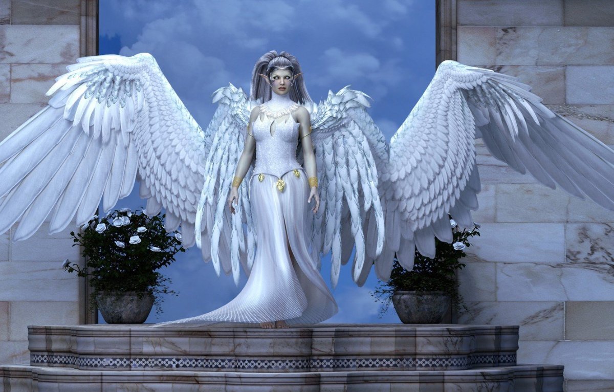 Статуи ангелов на кладбище