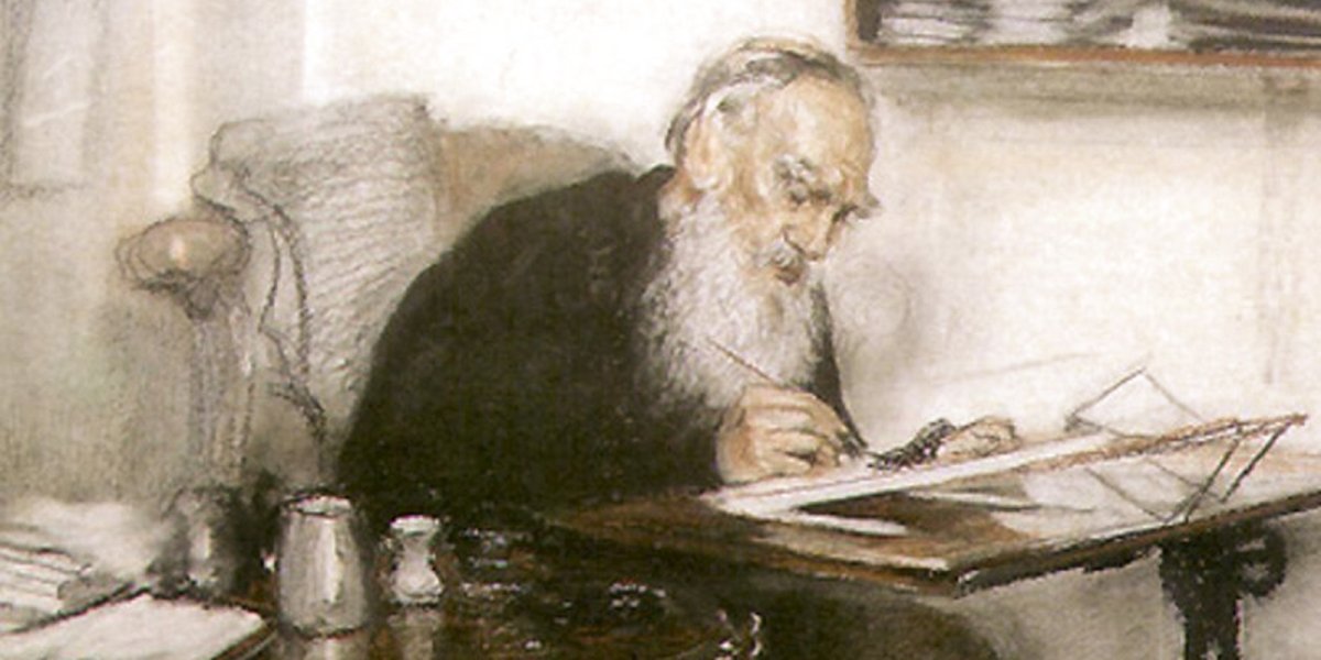 Лев Николаевич толстой за работой