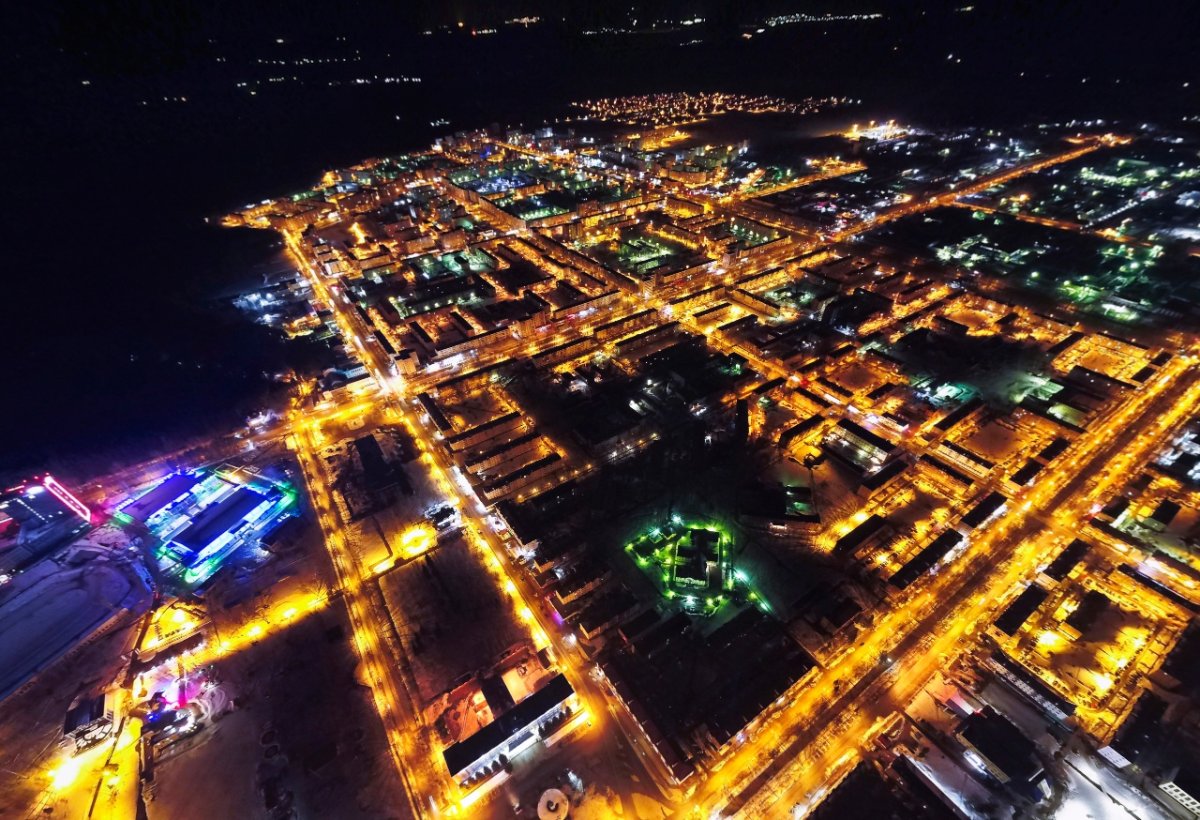 Ночной город Нефтекамск