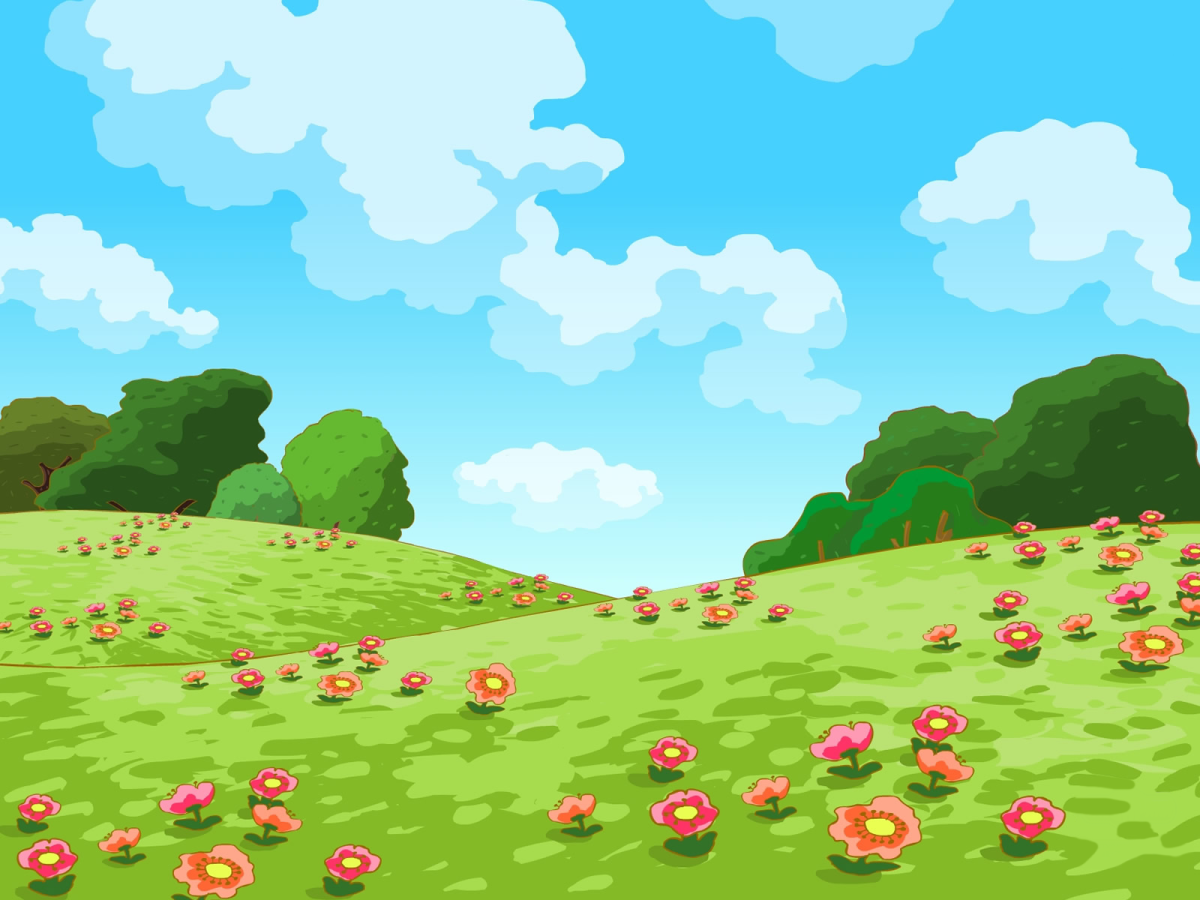 Сказочная Полянка в лесу вектор