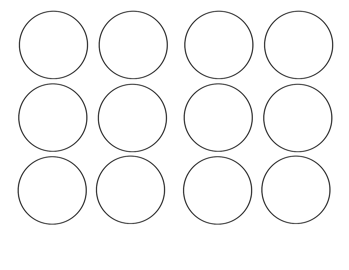 Разных размеров. 12 Кругов на листе а4. Круг для раскрашивания. Пустые кружочки. Трафарет кругов разного размера.