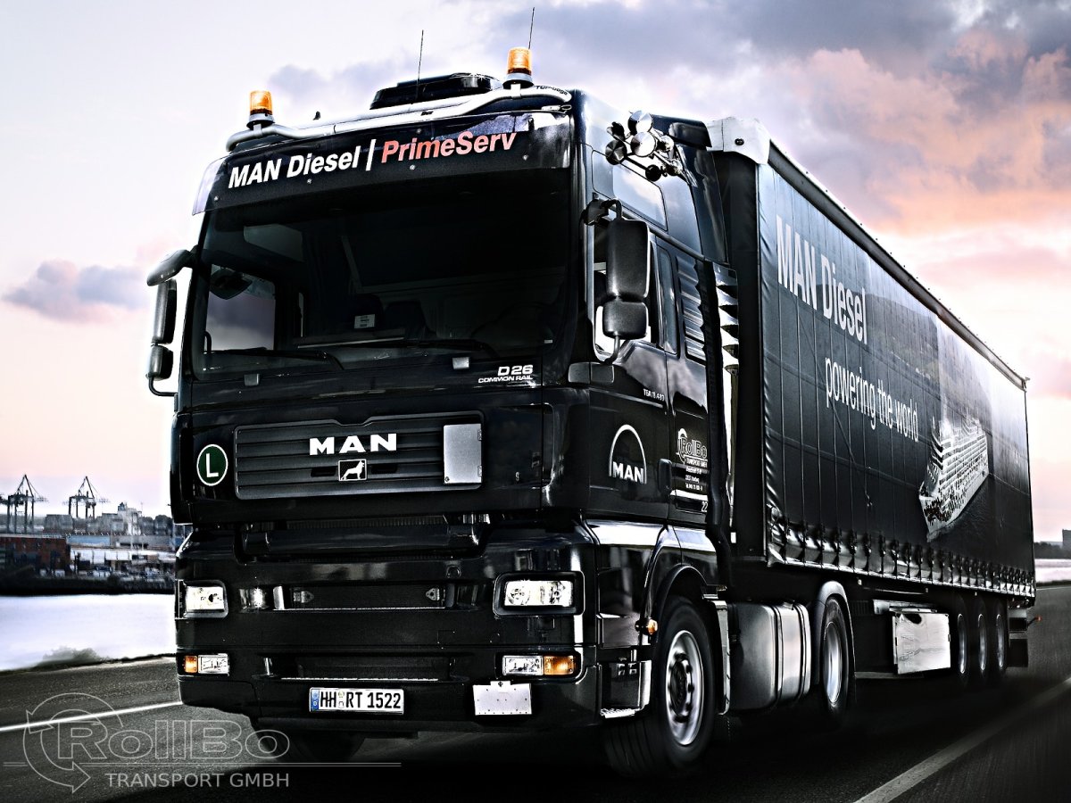 Грузовик man черный