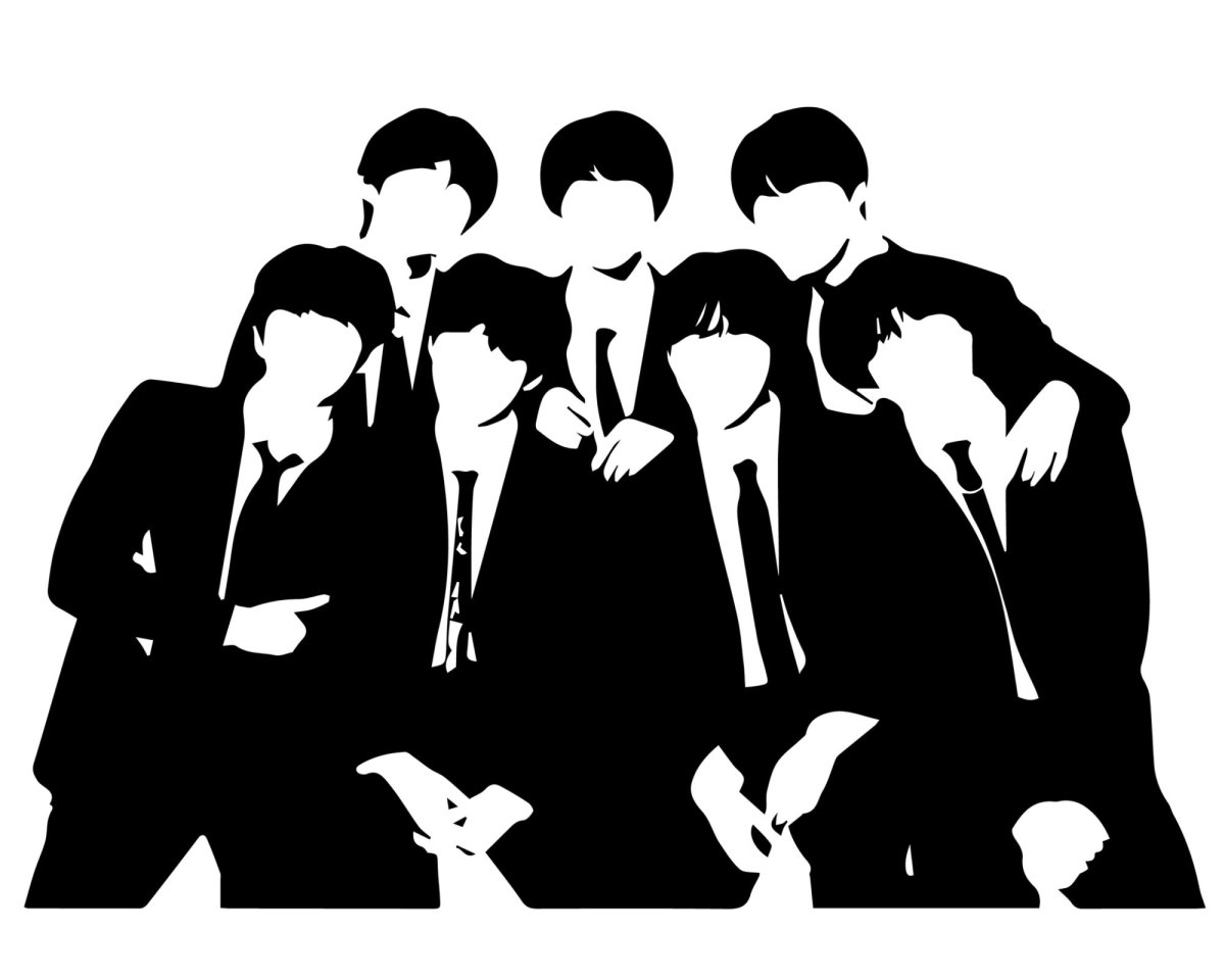 BTS картинки черно белые