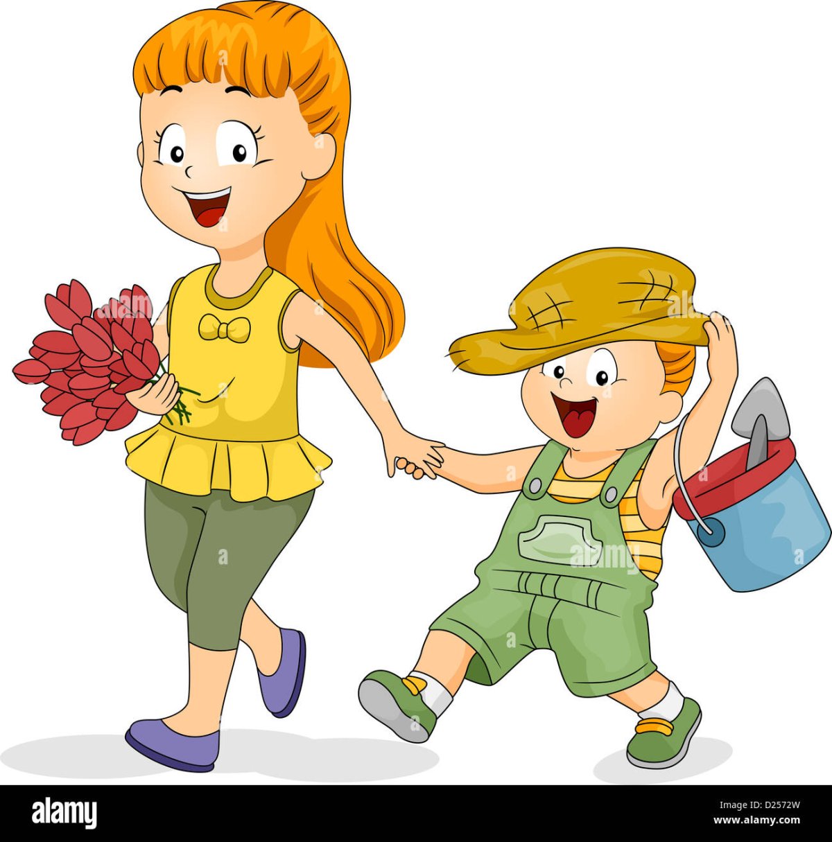 Брат и сестра рисунок