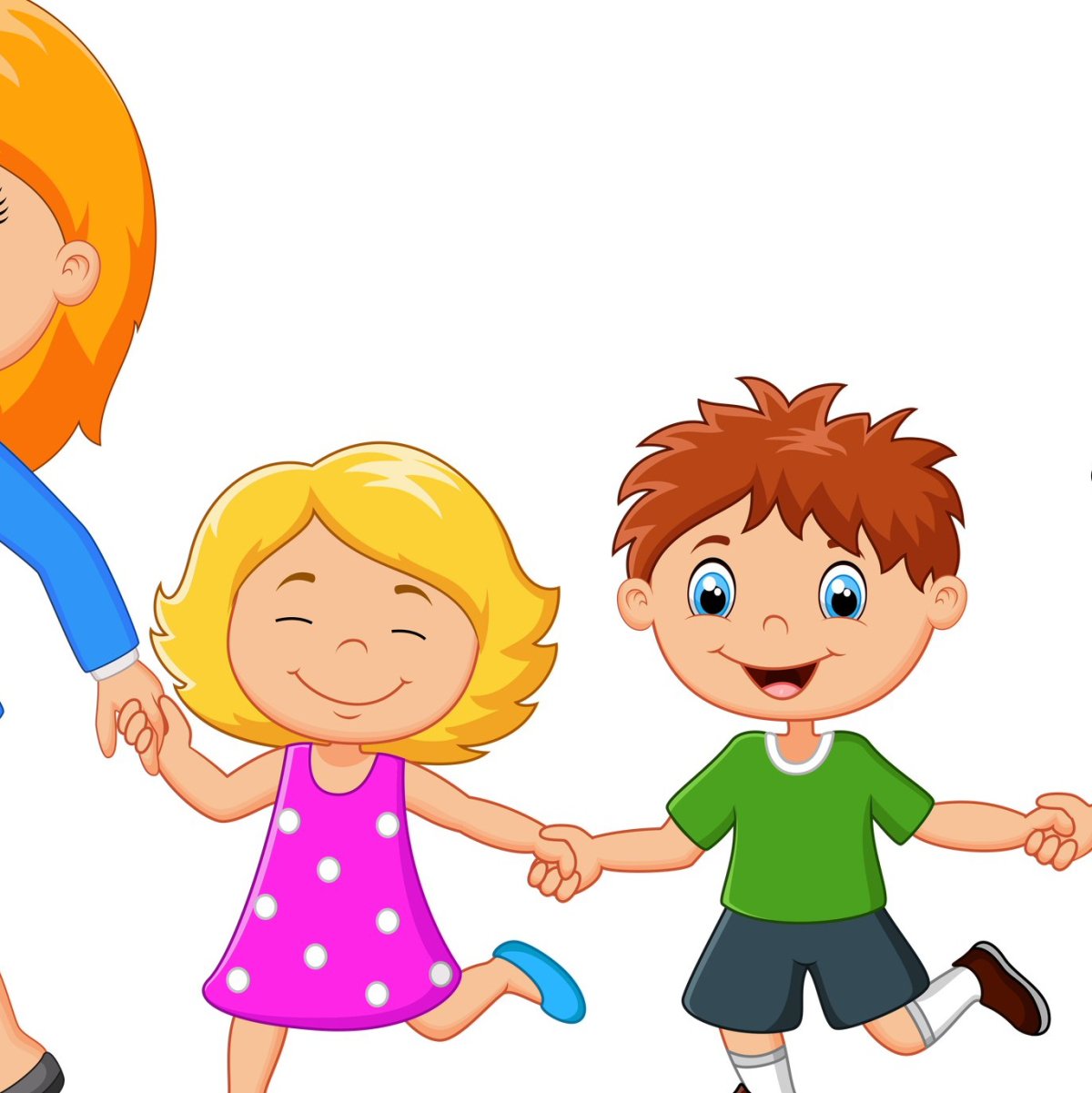 Воспитатель с детьми