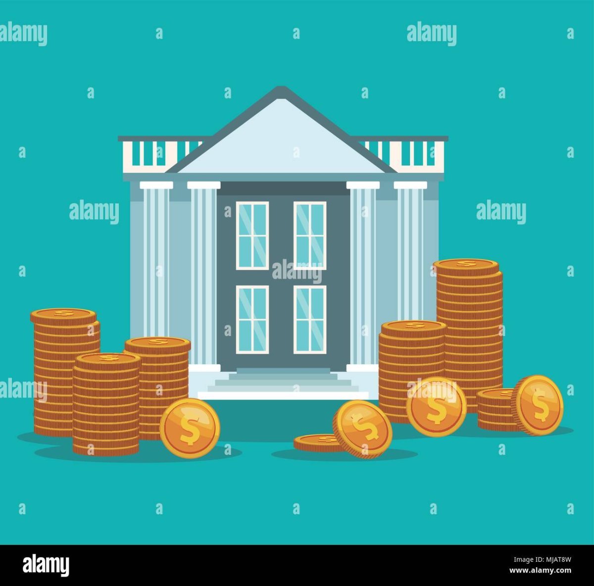 Здание мультяшный банк