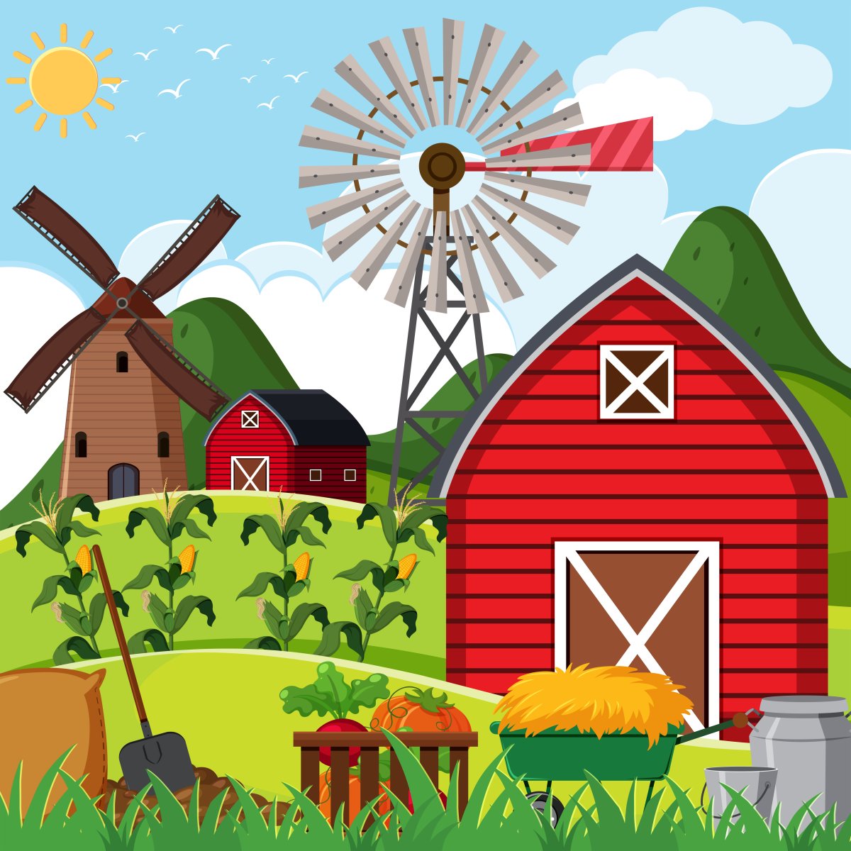 Дом фермера рисунок