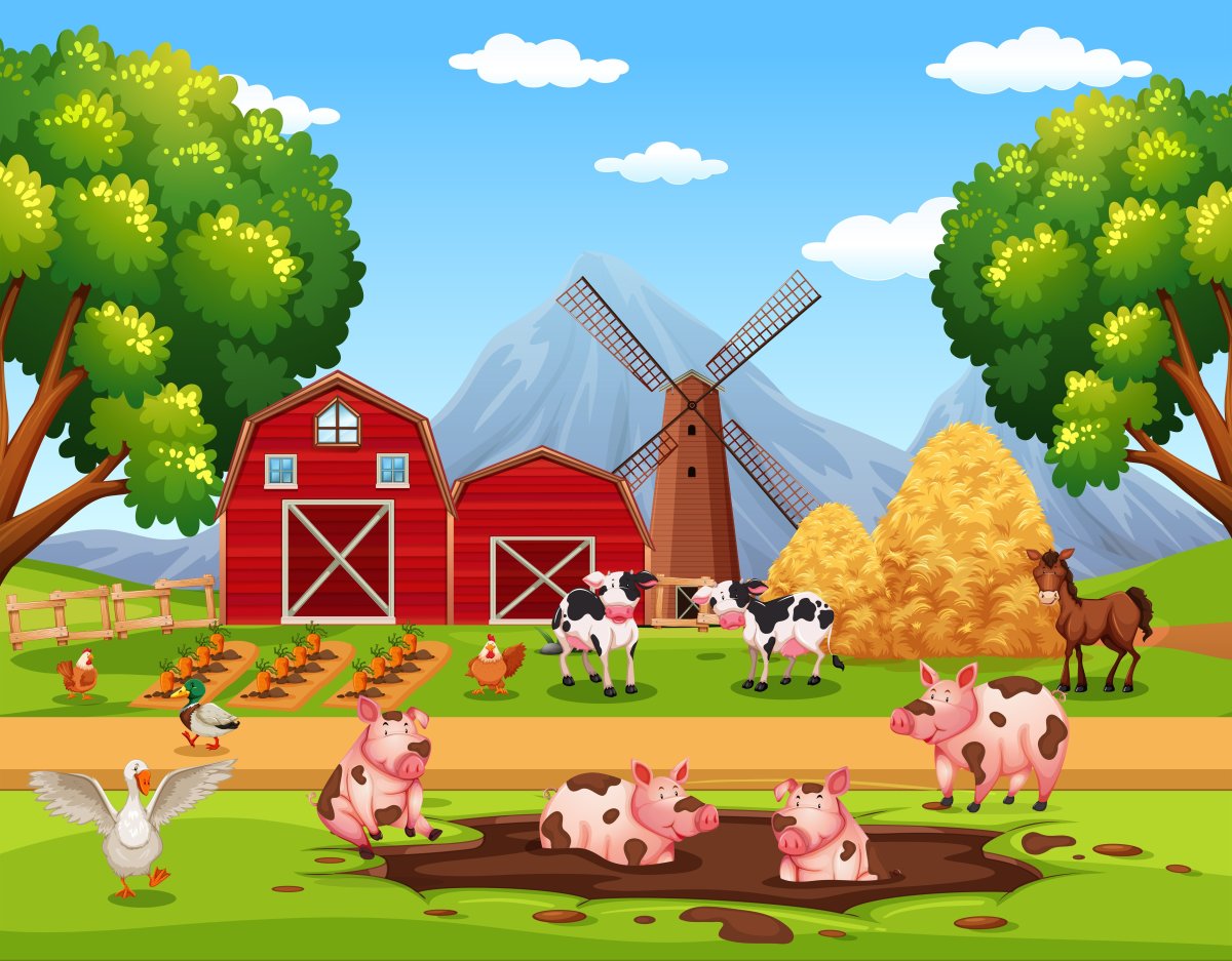 Мультяшный животных для фермы
