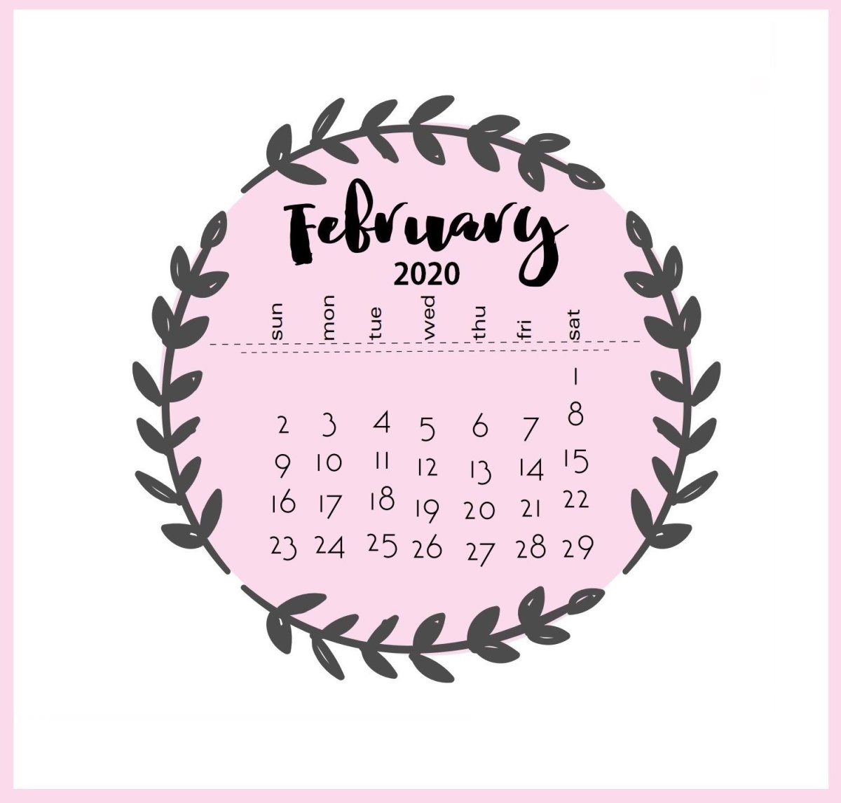 Календарь февраль