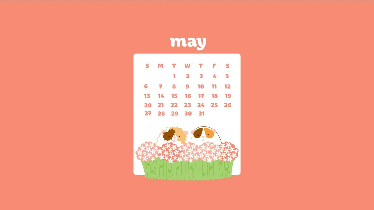 Милые обои с календарем