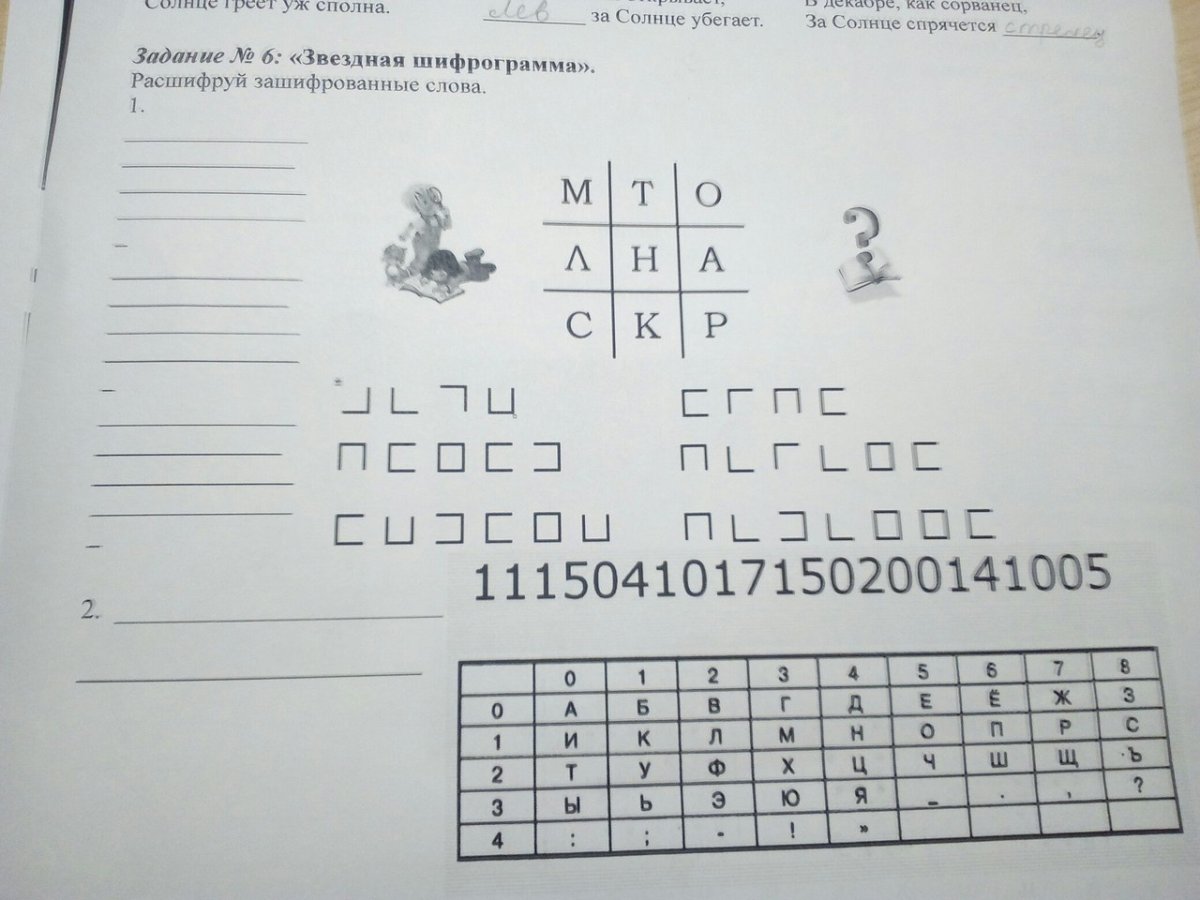 Зашифрованные слова