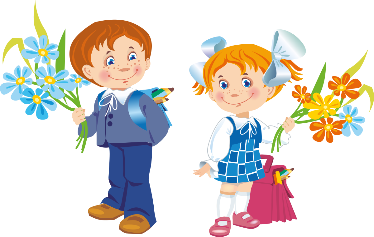 Школьник в форме с портфелем