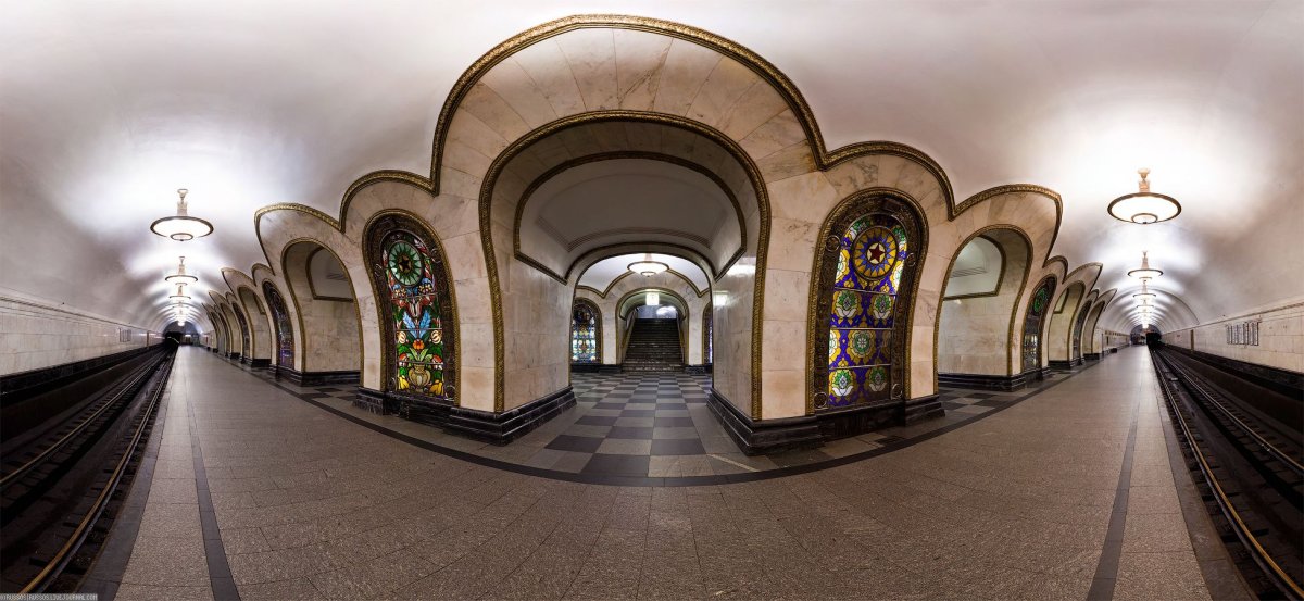 Станция Новослободская панорама