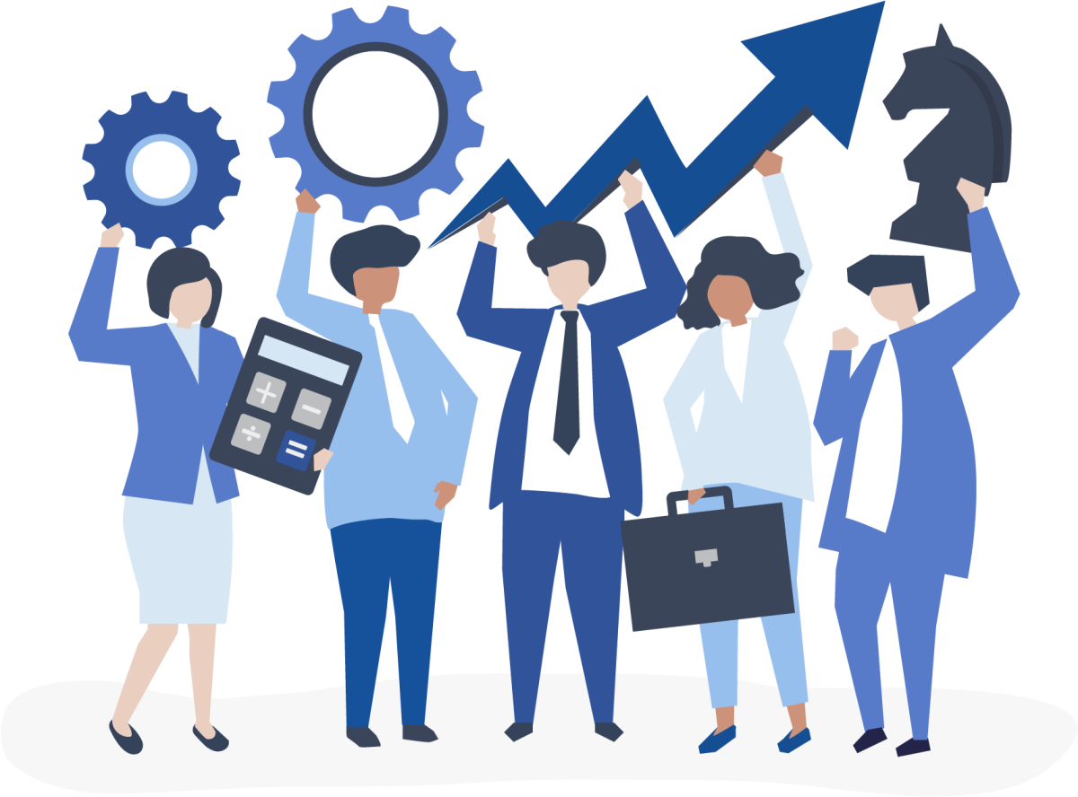 Бизнес-сообщество на белом фоне