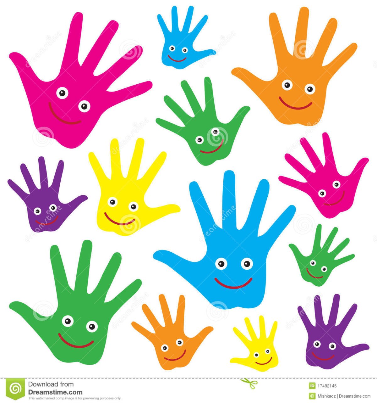 Ладошка с пальчиками для детей