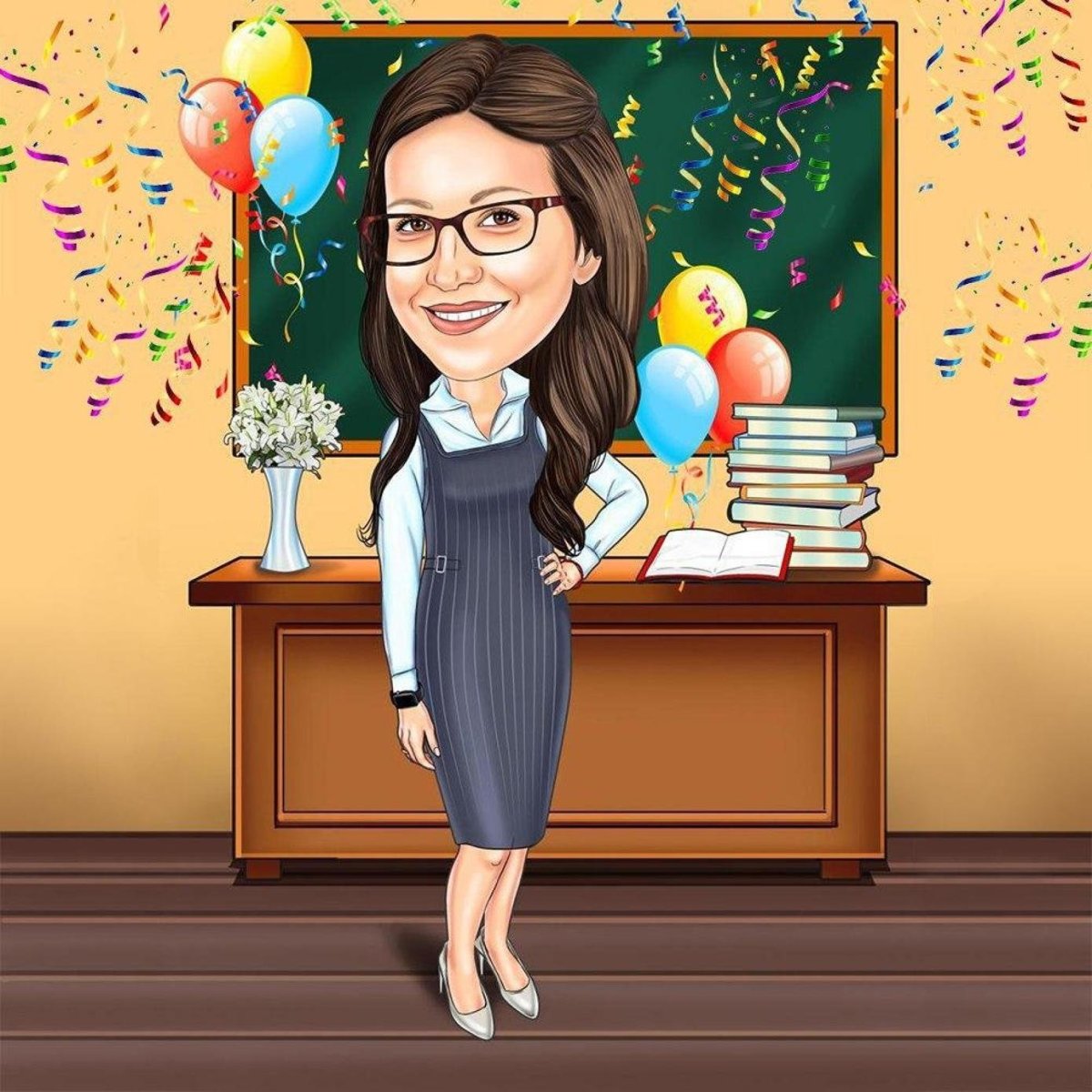 Учитель карикатура