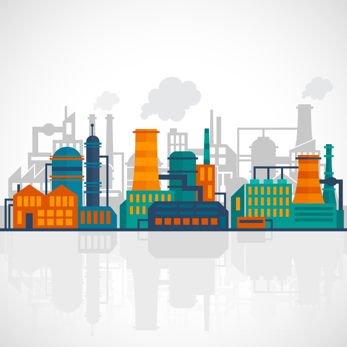 Промышленные предприятия векторные