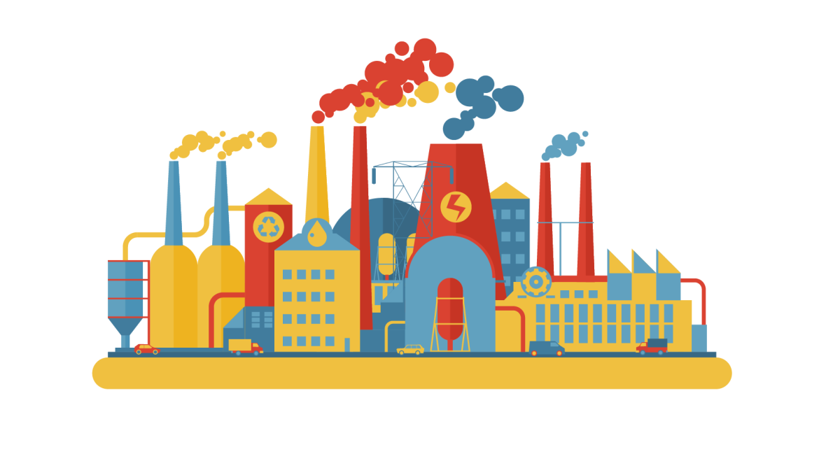 Промышленность на белом фоне