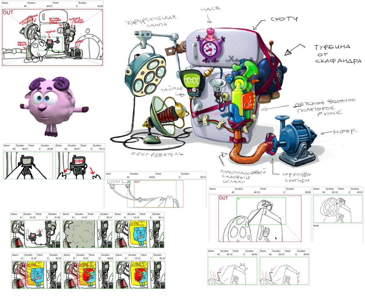 Раскраска Смешарики Биби