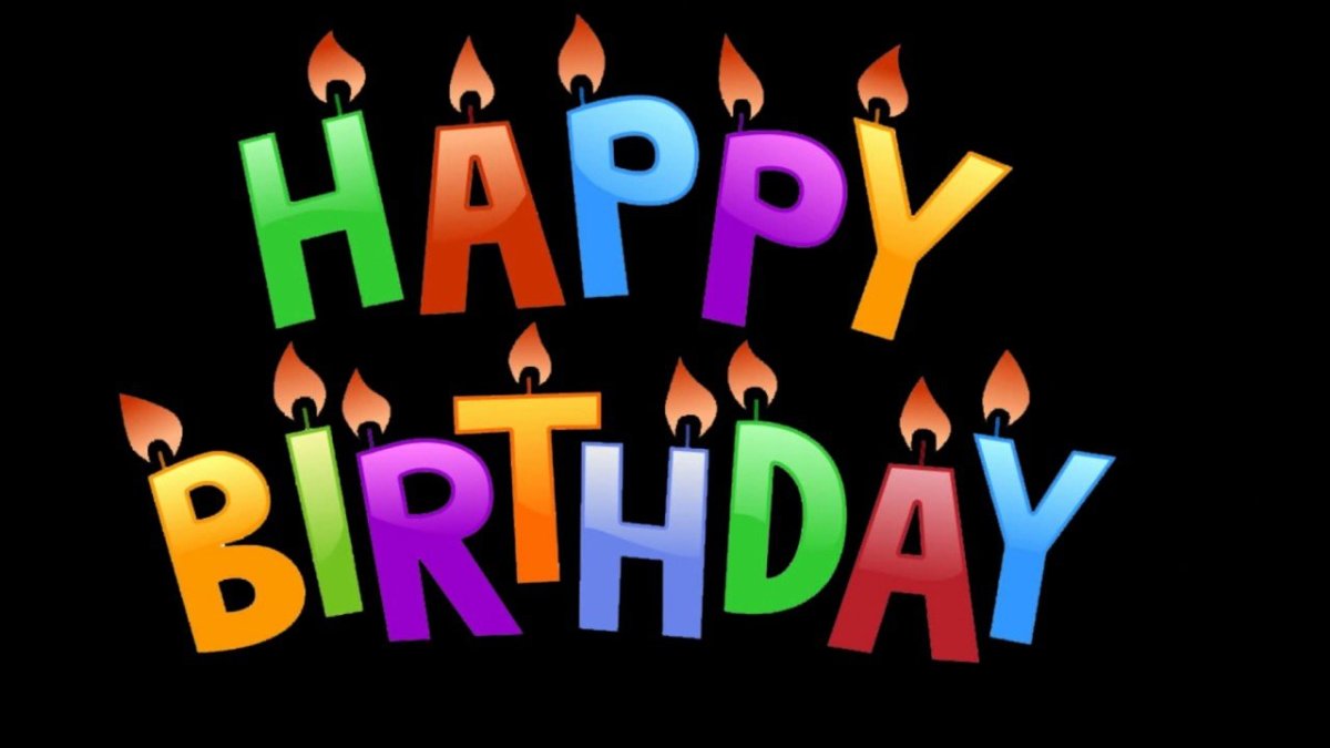 Happy Birthday на прозрачном фоне