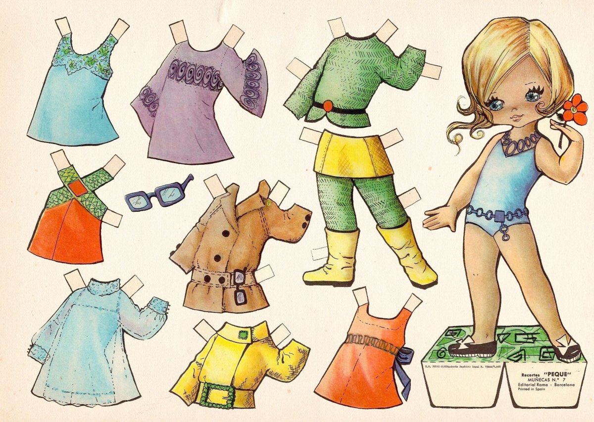 Наряди бумажную куклу