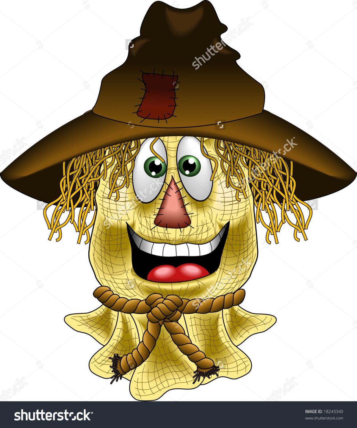 Пугало огородное на прозрачном фоне