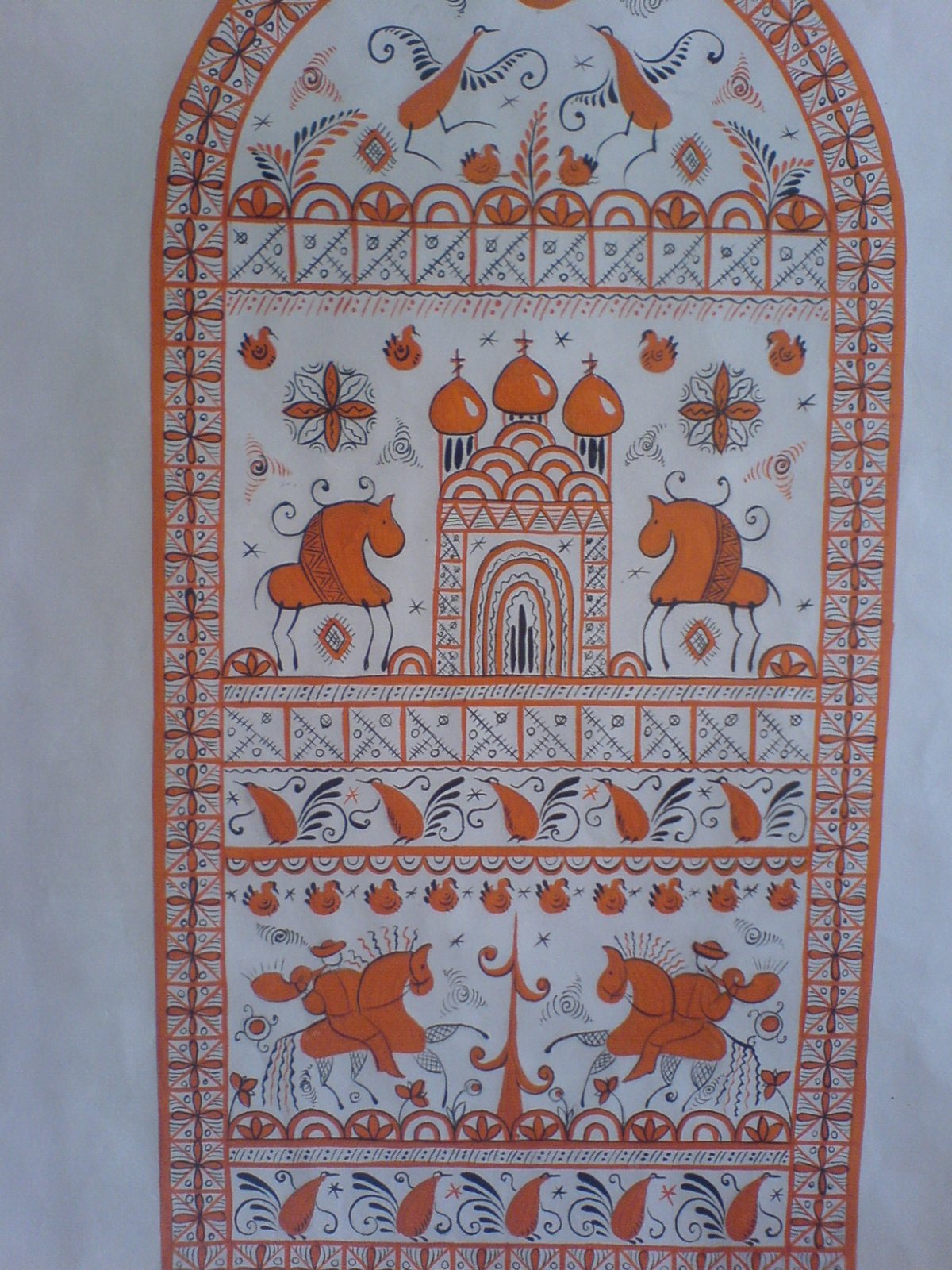 Северная Двина Мезенская роспись по дереву