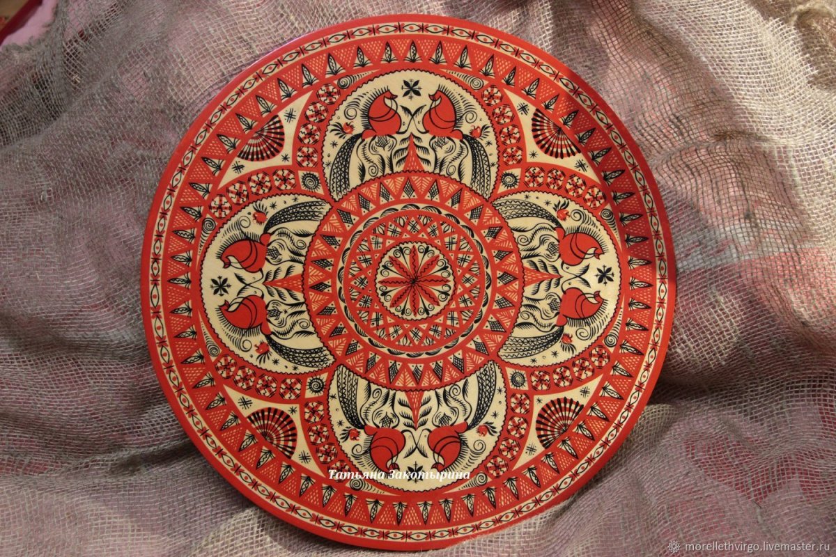 Мезенская роспись Ладья