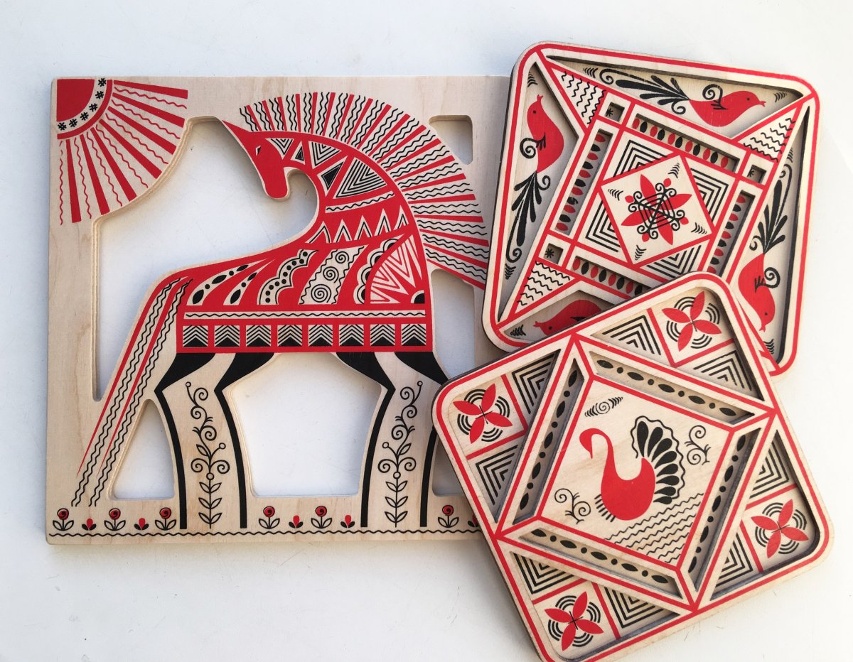 Мезенская роспись Древо жизни