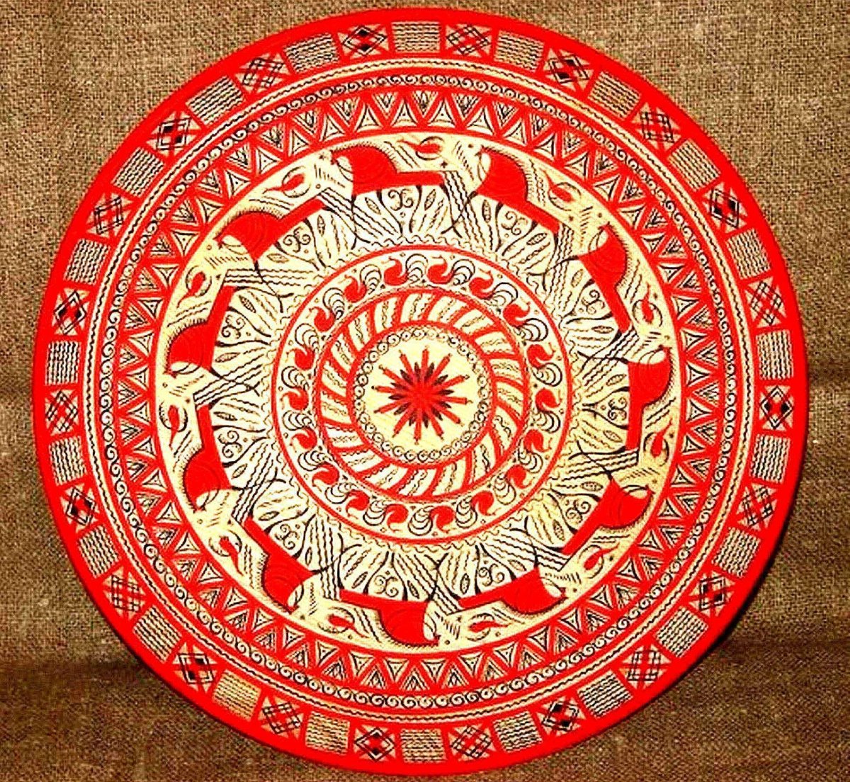 Мезенская роспись медведь