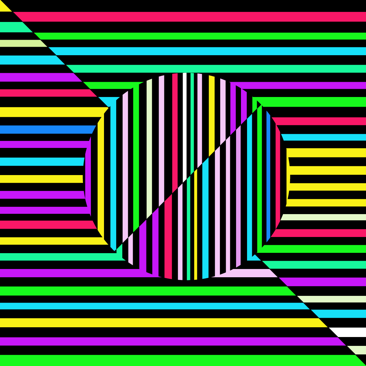 Оптическая иллюзия фломастером