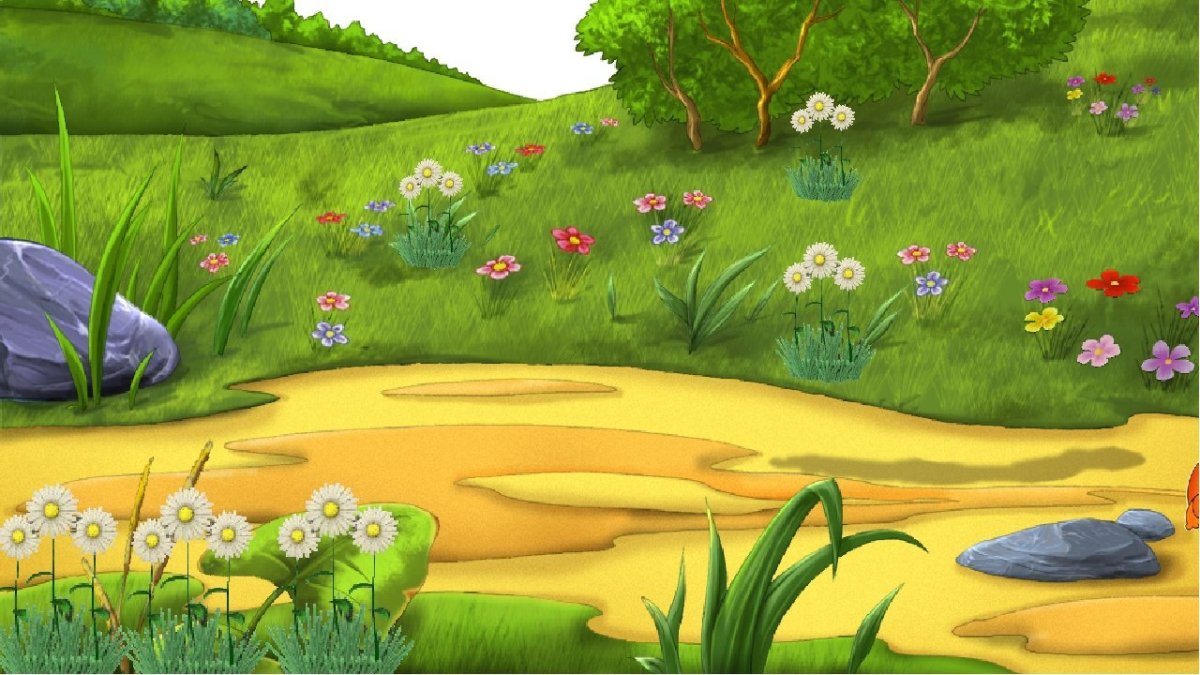 Лес мультяшный