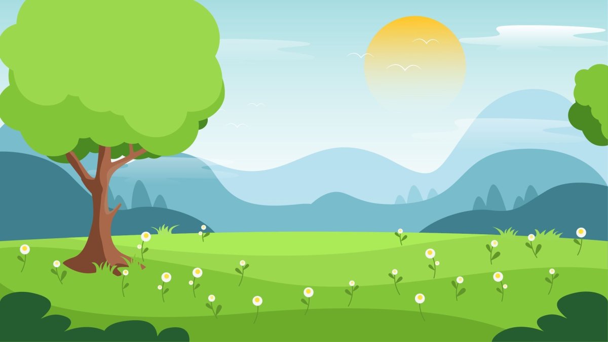 Лес мультяшный