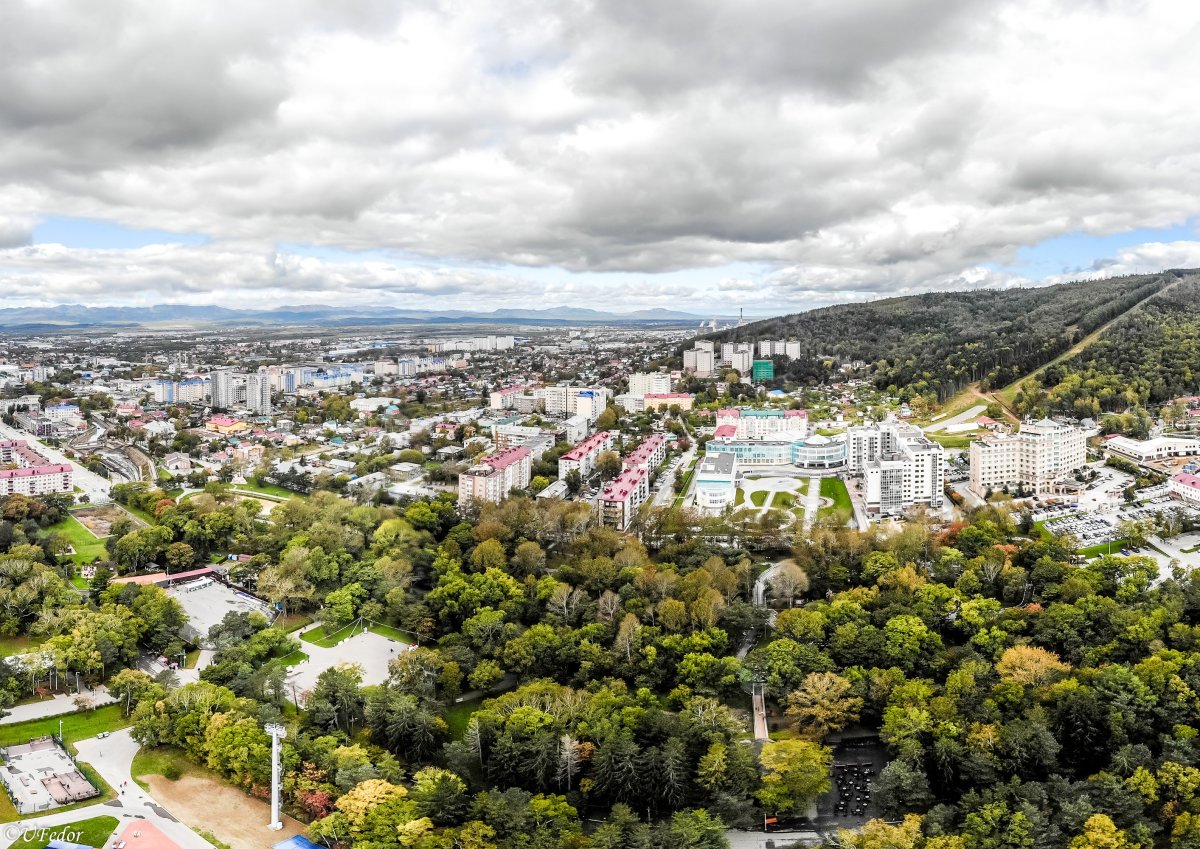Южно-Сахалинск с высоты птичьего полета