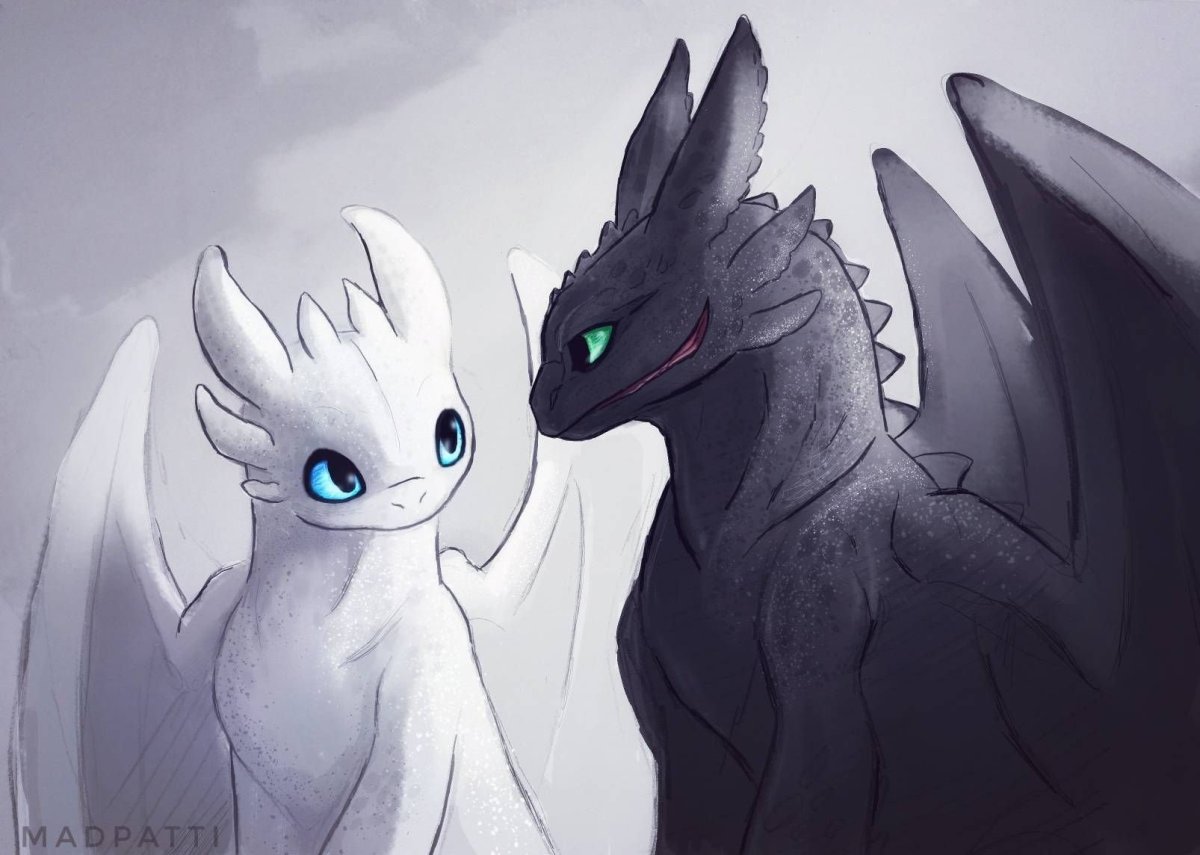 Дракона Беззубика и дневной фурии