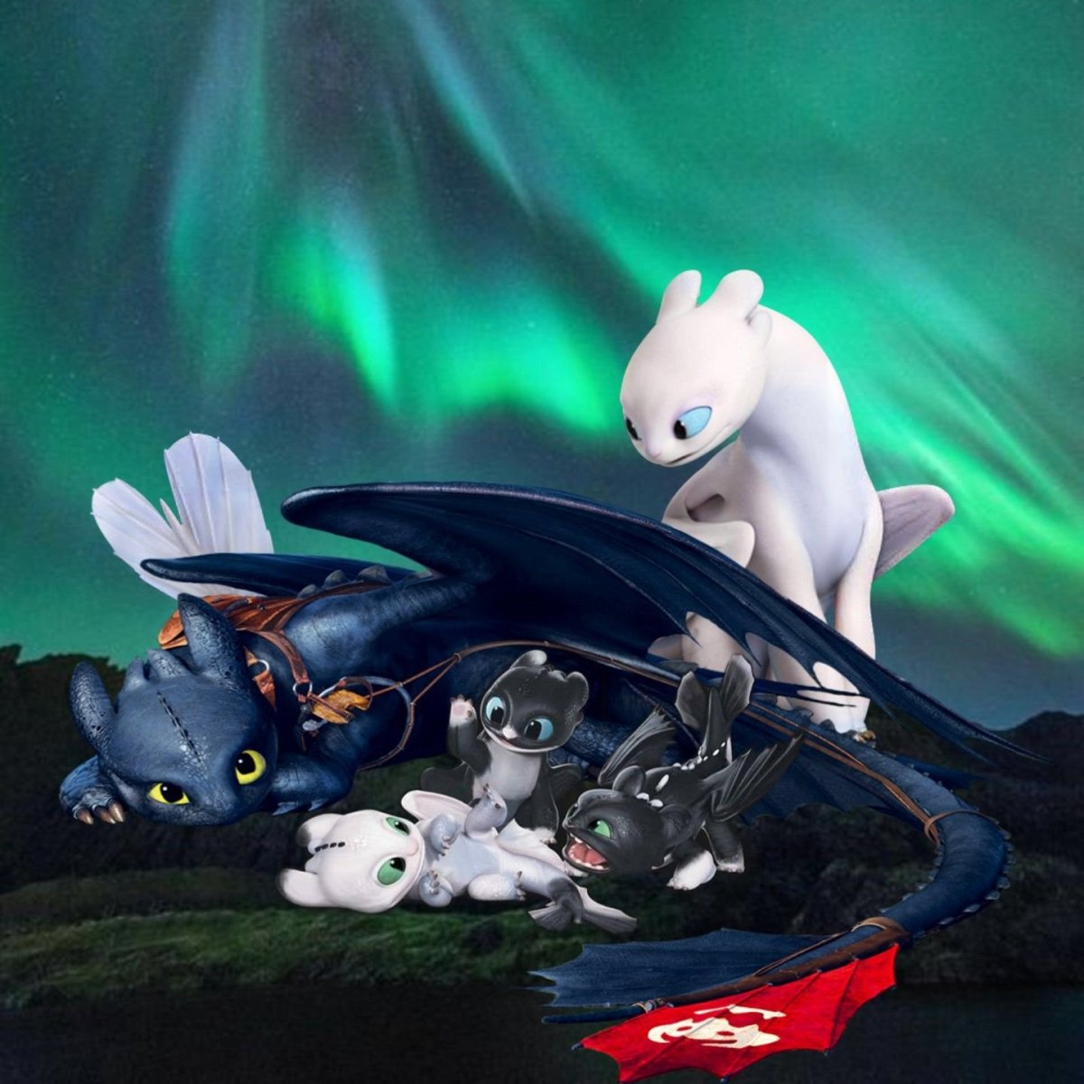 Беззубик ночная фурия и их дети