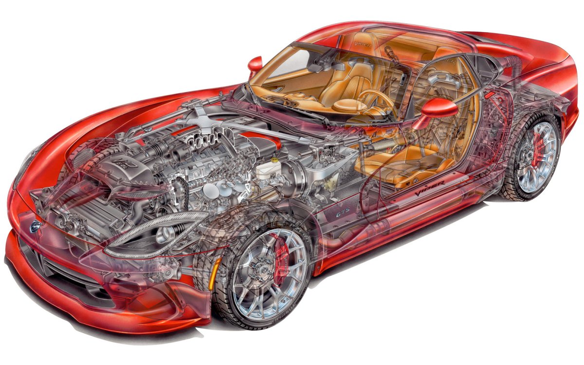 Мотор Додж Вайпер строение